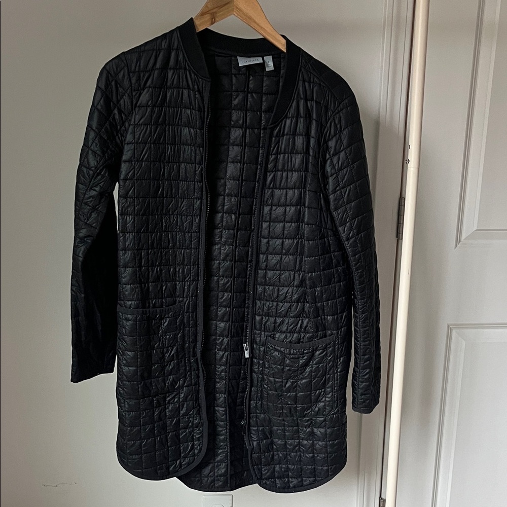 Athleta quilted puffer black jacket size small